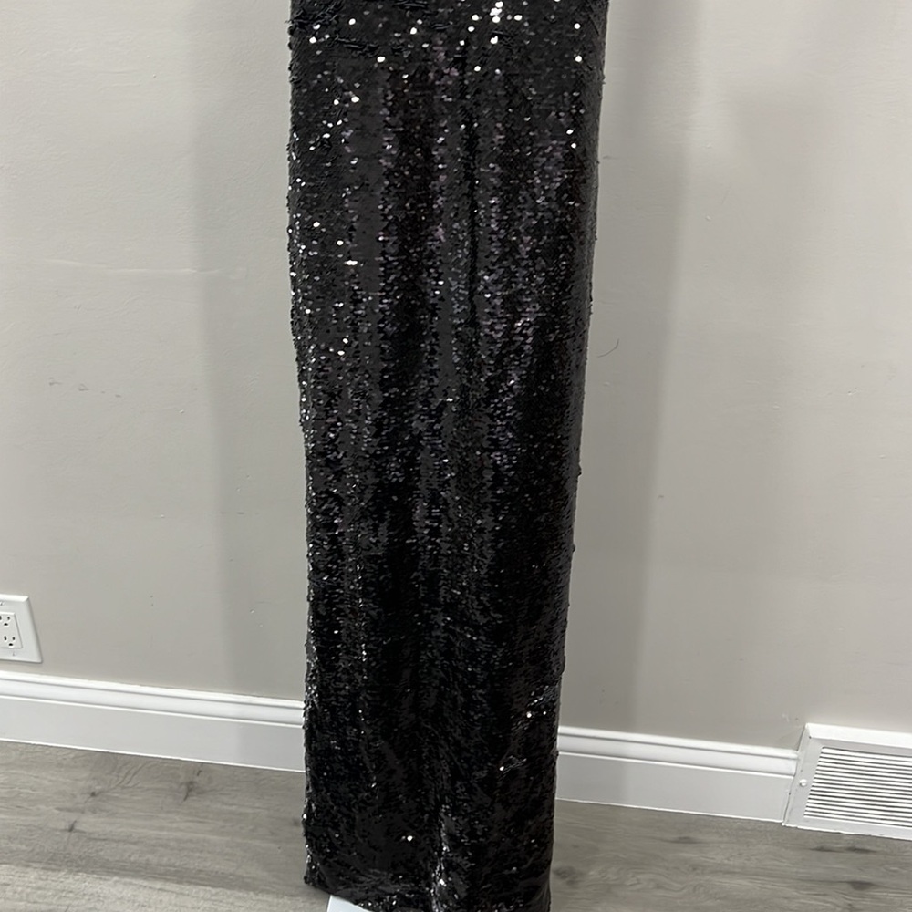 PATBO Hand Beaded Sequin Gown in Black - Picture 7 of 15